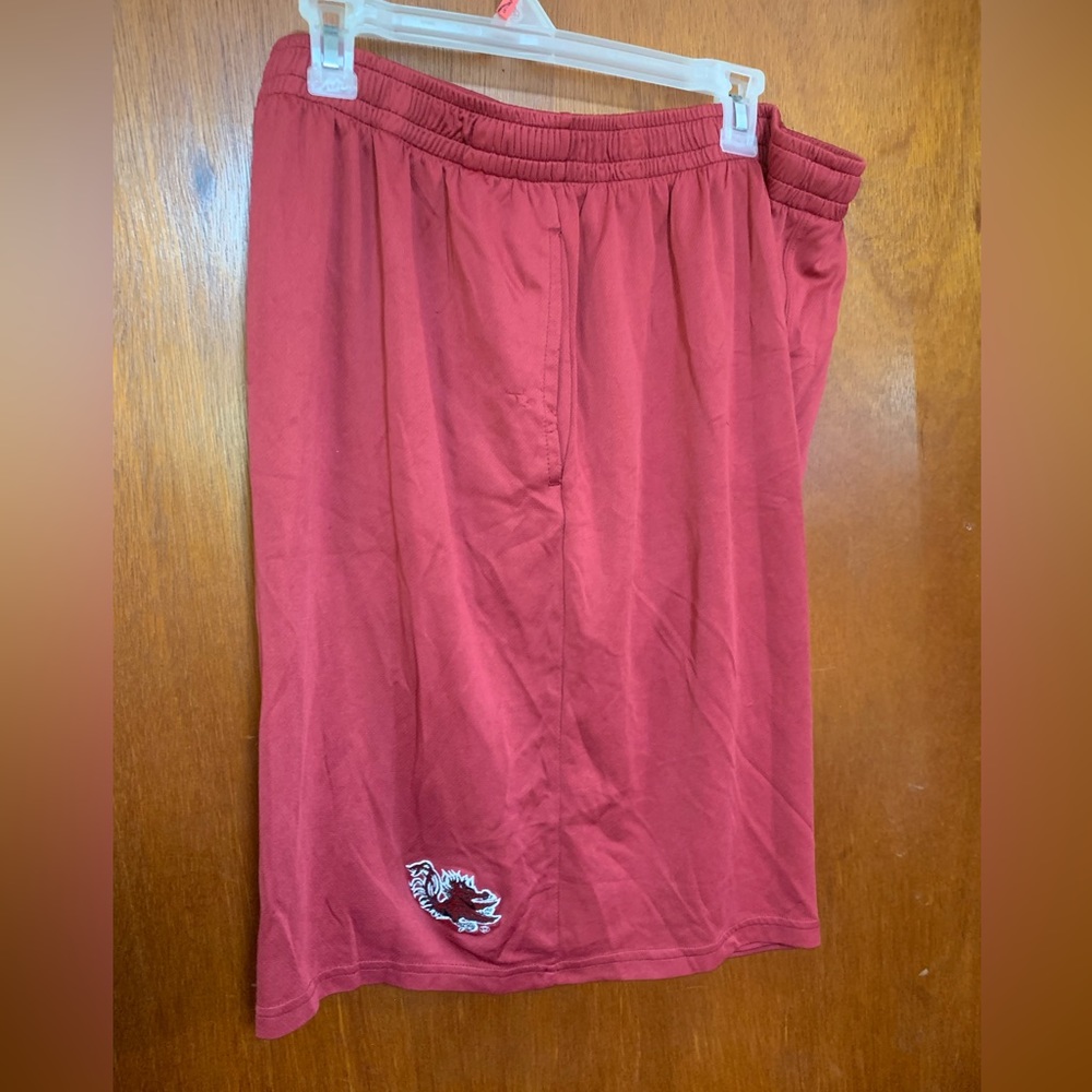 Men’s 2X South Carolina Gamecocks red athletic shorts. Russel athletic brand